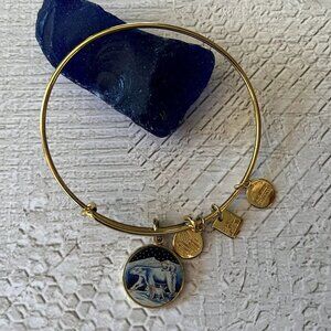 Alex and Ani 2015 Polar Bears Gold Bangle Bracelet